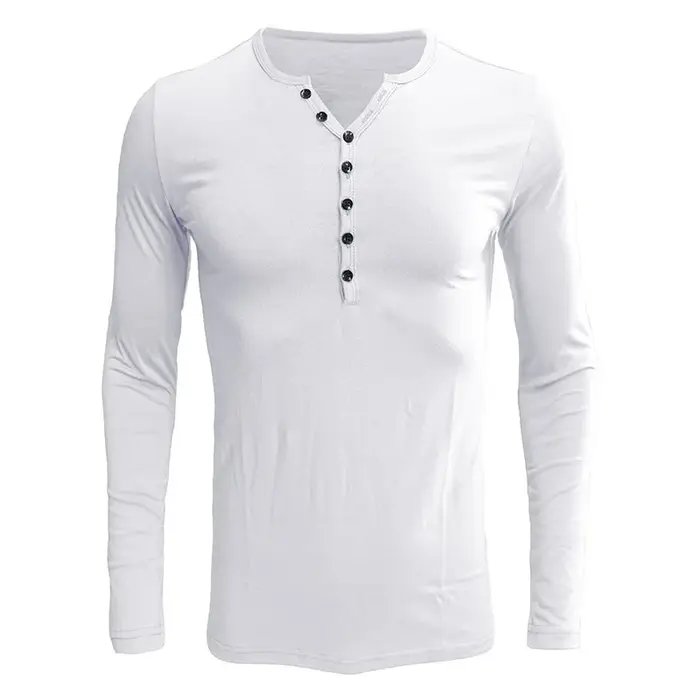 Polo décontracté à manches longues pour homme