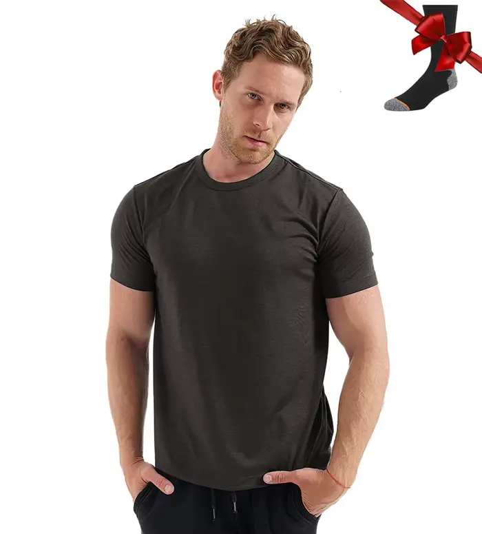 T-shirt 100% laine mérinos pour hommes
