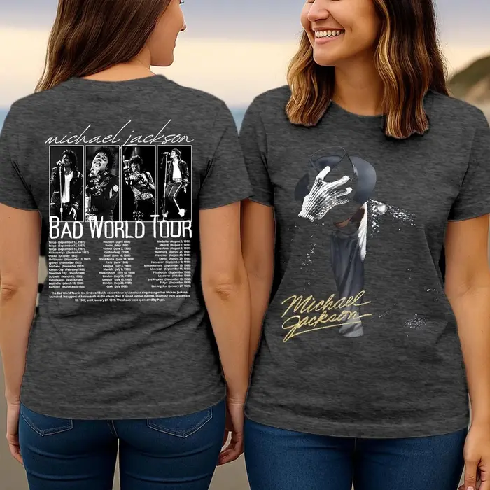 Nouveau T-shirt Michael Jackson King of Pop Beat It Thriller