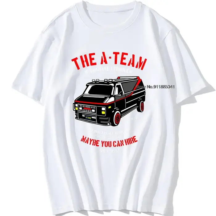 LE nouveau T-SHIRT A-TEAM hommes Van drôle 80's programme TV émission coton Mr-T unisexe surdimensio