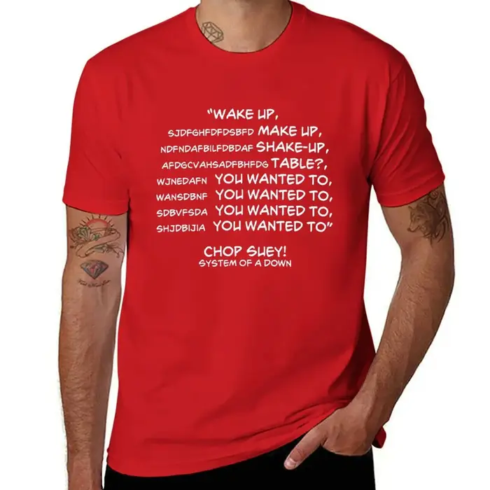 Système d'un Down Chop Suey T-Shirt noir haut d'été T-shirts pour hommes décontracté ample manches c