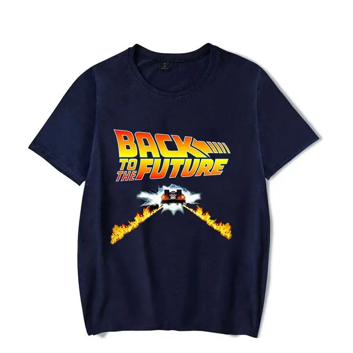 Chaud retour vers le futur imprimé t-shirts unisexe décontracté hauts été à manches courtes Harajuku