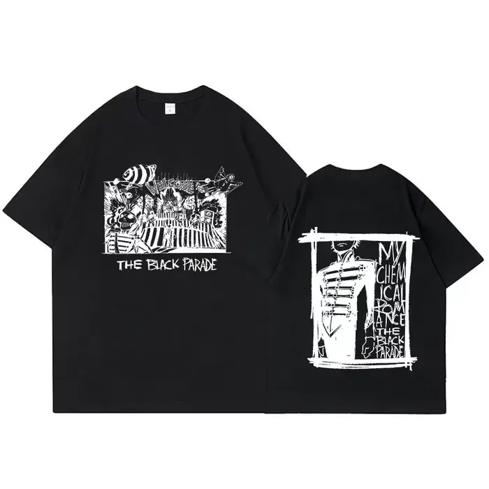 My Chemical Romance Mcr Dead T-Shirt Black Parade Punk Emo Rock Band Summer T Shirts