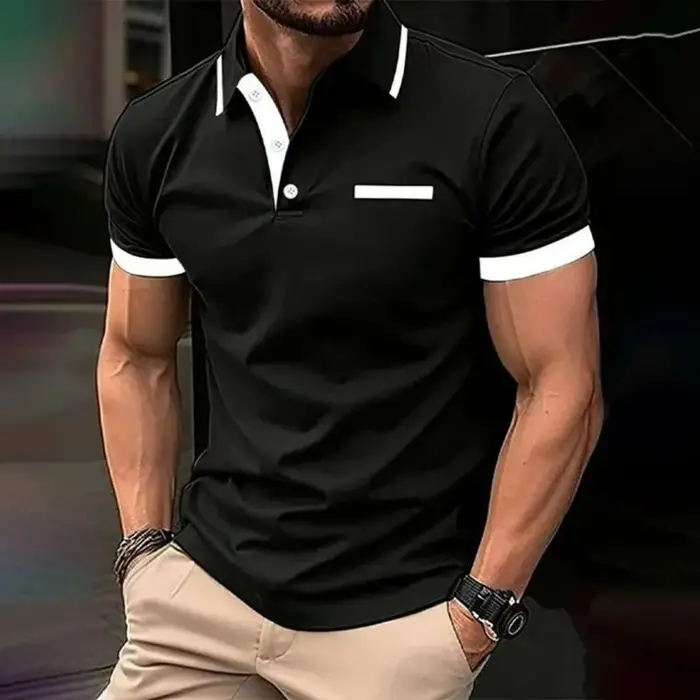 La nouvelle chemise POLO pour hommes d'été 2025 est un motif 3D décontracté, à la mode, doux, confor