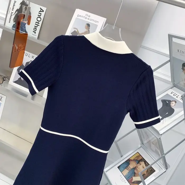 Robe polo à manches courtes pour femmes
