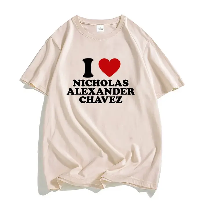 T-shirt manches courtes homme/femme, estival et en coton, avec cœur, I Love, Nicholas ChaLiz, film l