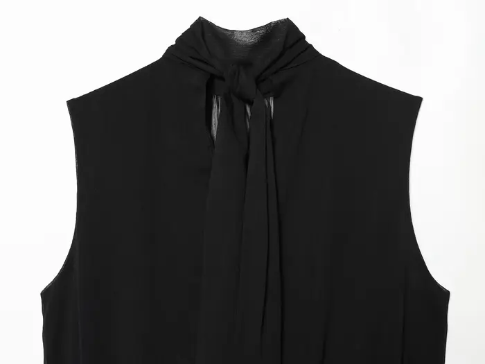 Débardeur drapé à col roulé pour femme