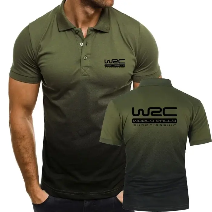 Hommes polos dégradé couleur Polo championnat du monde des rallye WRC t-shirts militaire tactique Sport jeunesse à