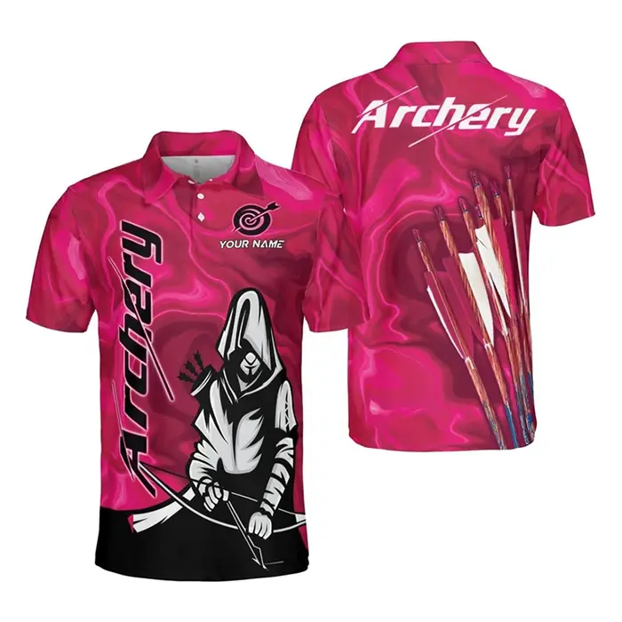 Mode tir à l'arc personnalisé Polo pour hommes personnalité impression 3D rue drôle t-shirt haut été tendance Sport