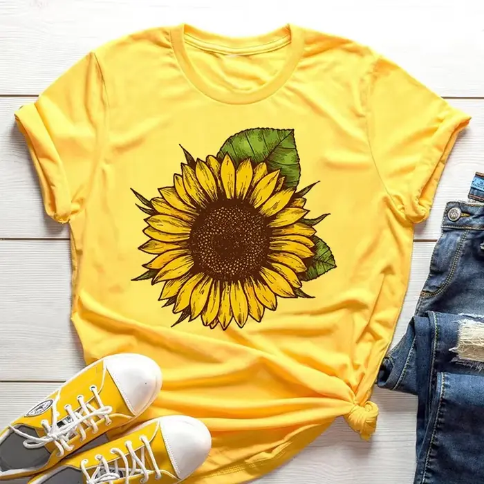 T-shirt jaune pour femmes