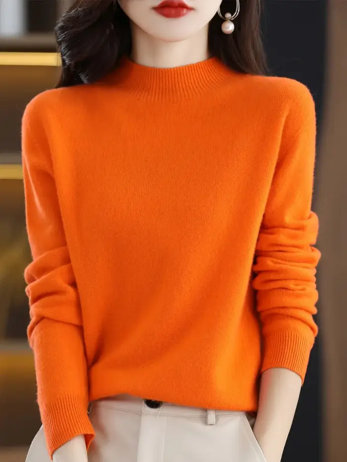 Pull en cachemire 100% laine mérinos pour femme