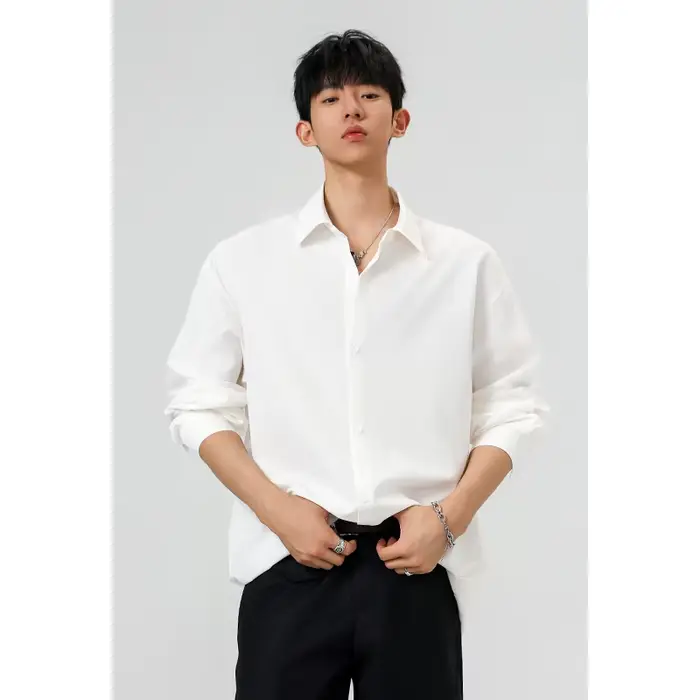 Chemises pour hommes, vêtements pour hommes, chemise grande taille, design simple, manches longues, décontractée, confortable, coupe tendance, pour hommes grands et corpulents