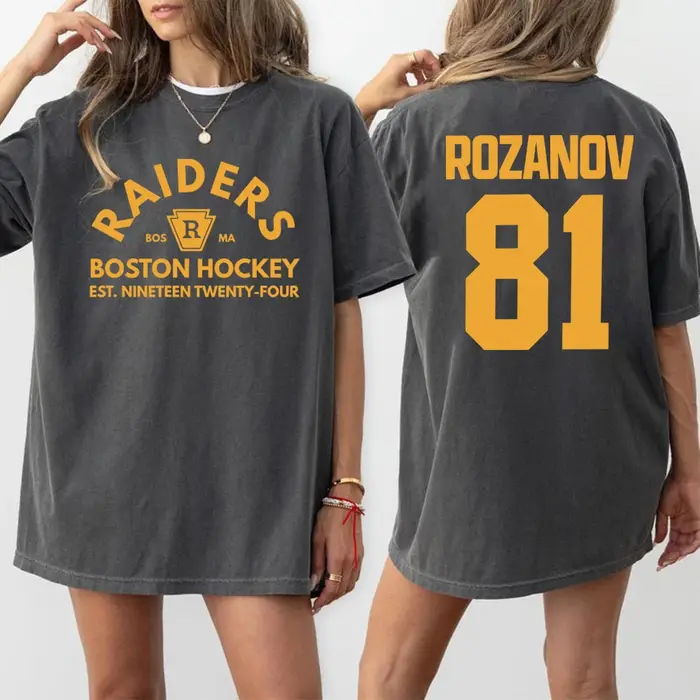 Ilya Rozanov 81-Boston Raiders chemise Hudson Williams Connor Storrie T-shirt chauffé rénov Tee