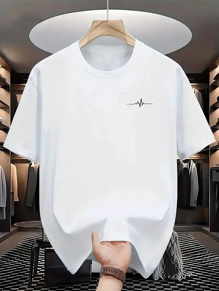 T-shirt pour homme à col rond et manches courtes