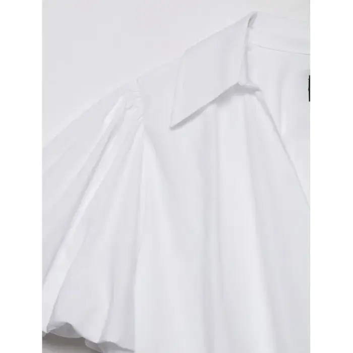 Chemisier ballon pour femme Nouvelle collection Printemps-Été 2026 – Blouse simple à col en V et manches courtes
