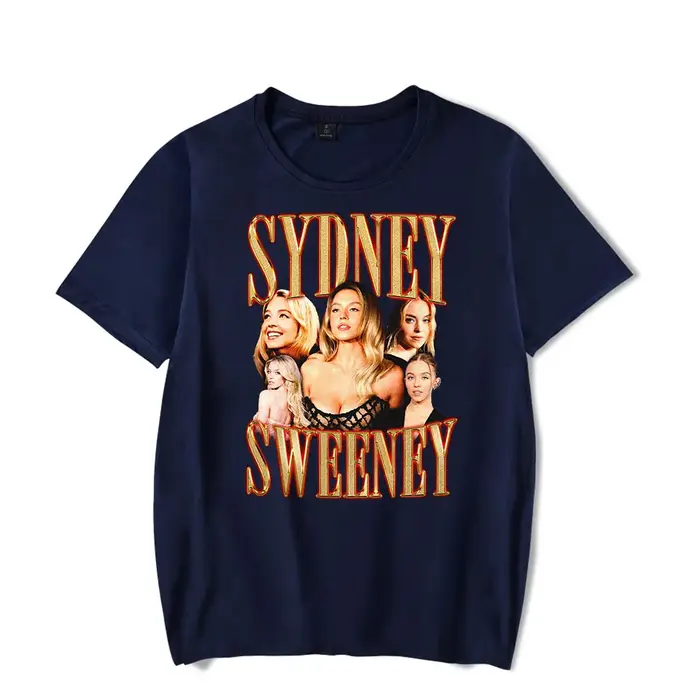 Sydney Sweeney-T-shirt à manches courtes pour hommes et femmes