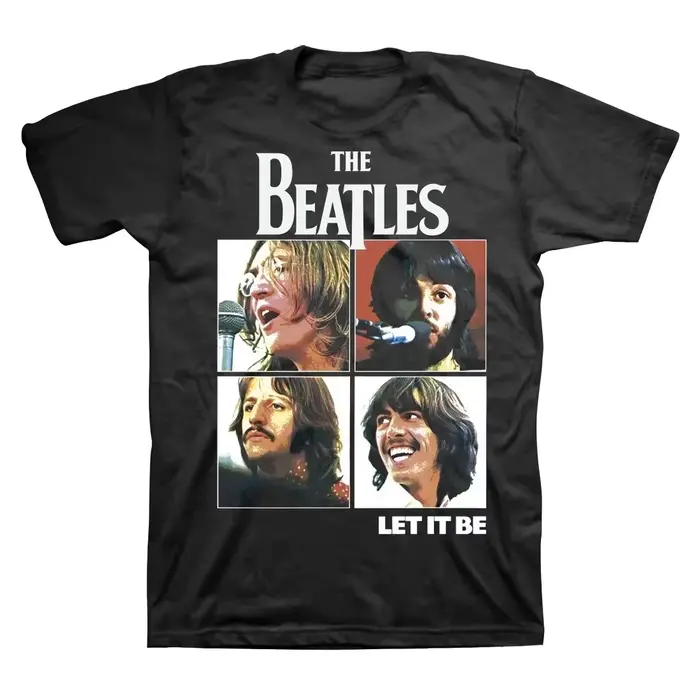 T-shirt Let It Be des Beatles, T-shirt noir unisexe, cadeau familial, luxe haut de gamme, pour homme