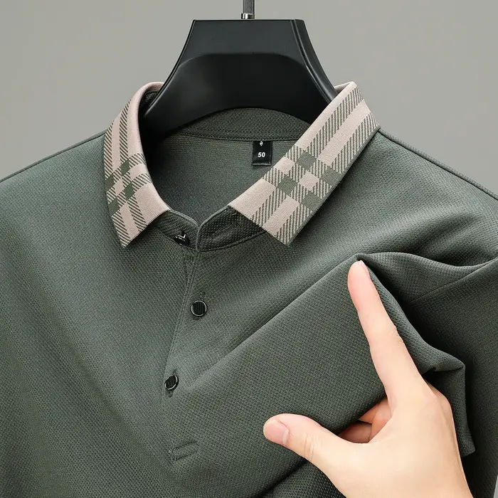 Polo léger de marque de luxe à manches longues