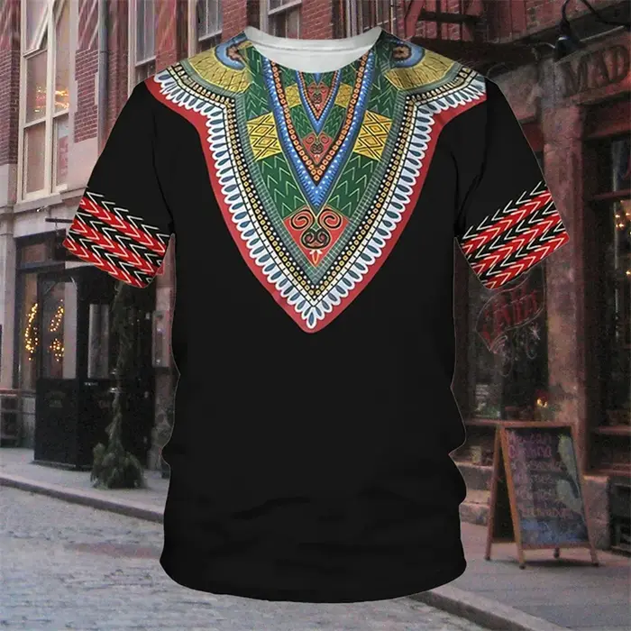 Robe traditionnelle africaine à rayures 7