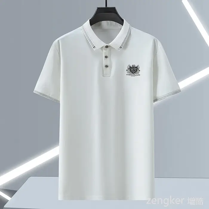 Polo grande taille à manches courtes pour hommes