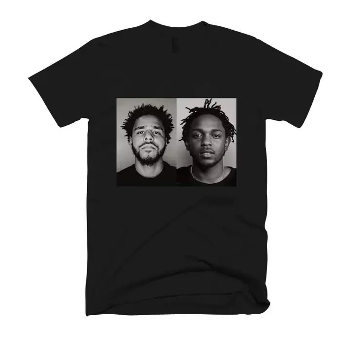 T-shirt manches courtes homme/femme, décontracté, J Cole x Kendrick Lamar, 2018