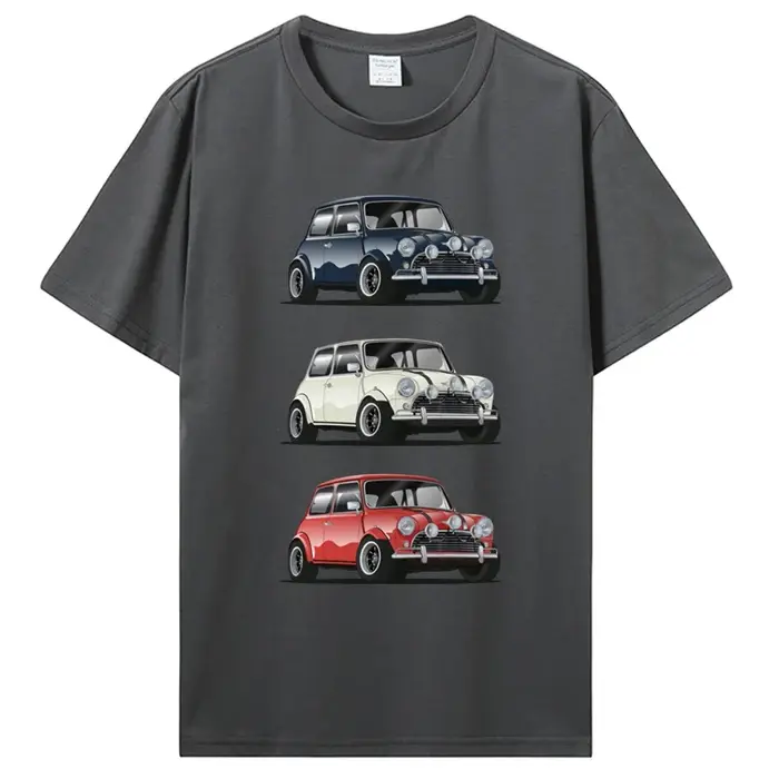Rétro le Trio italien Mini Cooper T-shirt voiture populaire Style Hipster