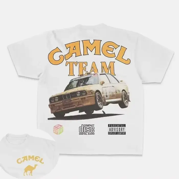 Nouveau T-shirt unisexe en coton avec motifs Camel Cigarettes