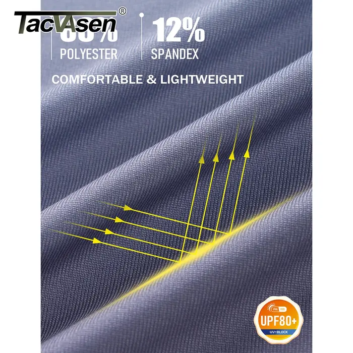 TACVASEN Débardeurs de sport UPF80+ pour hommes