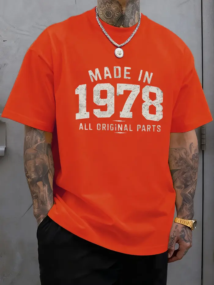Fabriqué en 1978 toutes les pièces originales imprimé T-Shirt homme Hip Hop