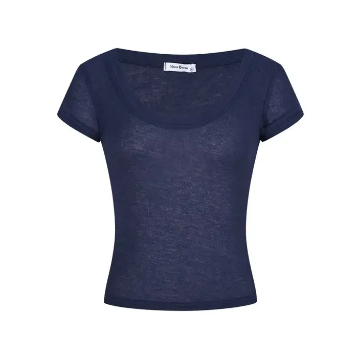 T-shirt femme Sweet Spicy Sheer Sun à col en U