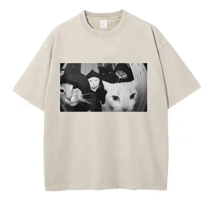 T-shirt tendance vintage délavé 100% coton