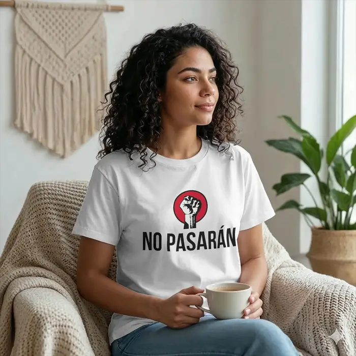 T-shirts amusants No Pasaran Antifascista Resist 2026 pour hommes
