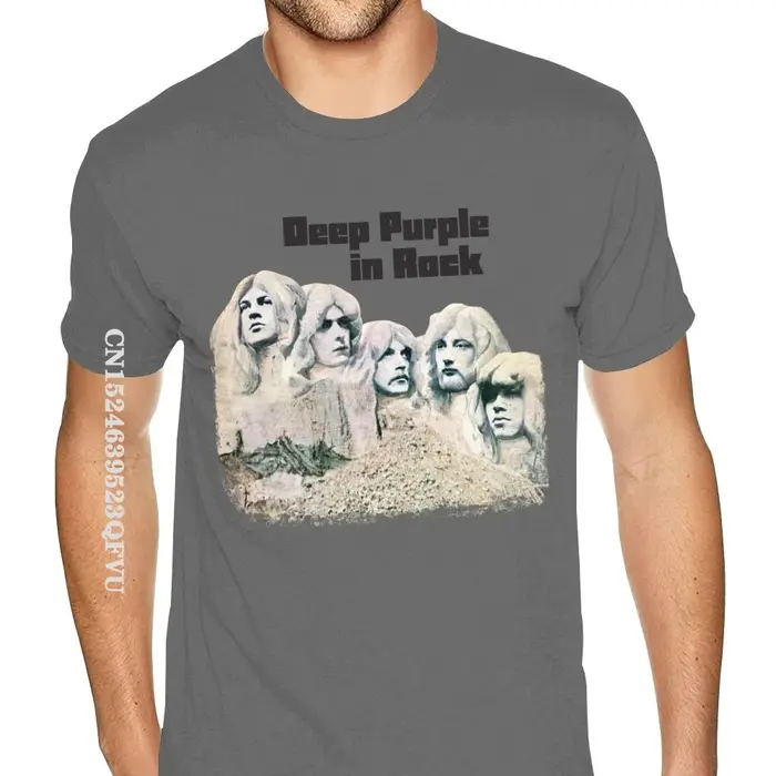 Deep Purple Rock T-Shirt En Coton Grande Taille copain Port T-shirts Normal Hommes