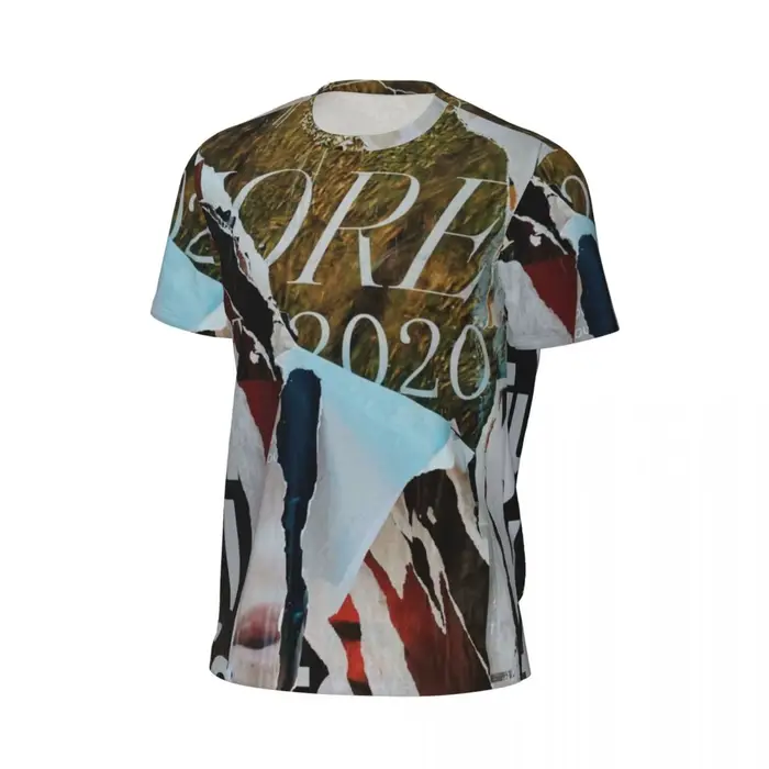 Vintage journal gymnase t-shirt Collage papier coups Hip Hop t-shirts mâle Y2K drôle