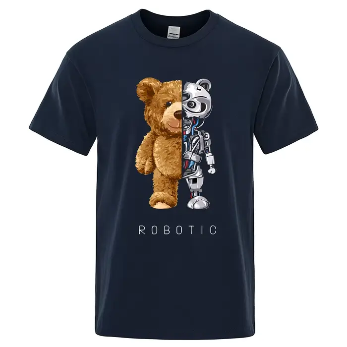T-shirt en coton Robot Bear pour hommes