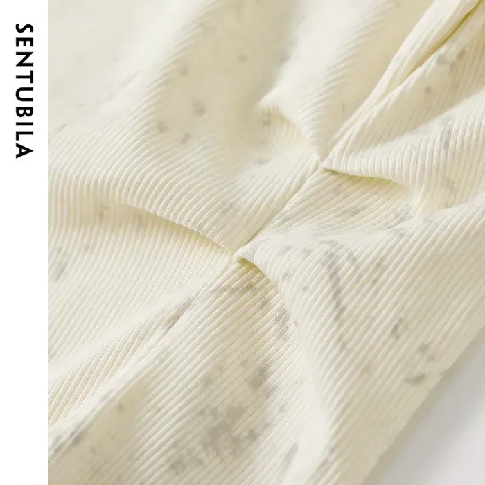 T-shirt en coton imprimé SENTUBILA pour femme