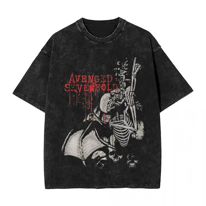 Avenged Sevenfold t-shirts Hip Hop lavé coton T-Shirt Vintage hommes haut pour femme Streetwear impr