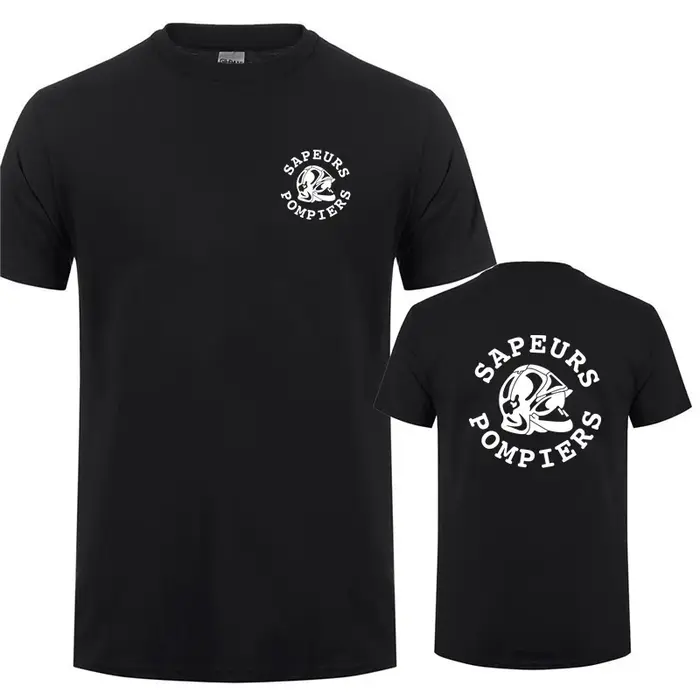 Sapeurs pompiers Paris T-shirt hommes France pompier service d'incendie