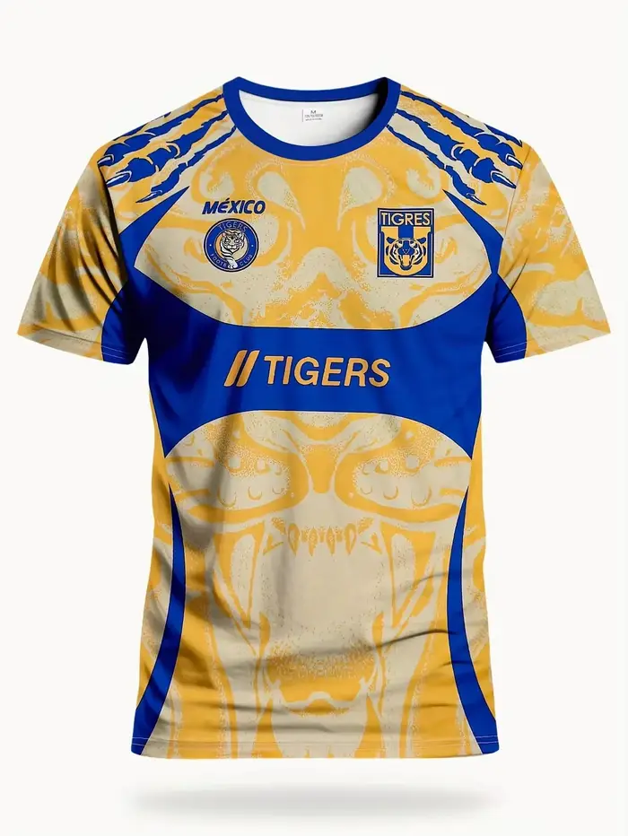 T-shirt de football américain à motif tigre pour homme