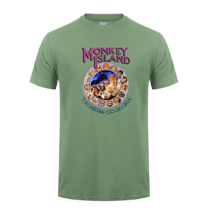 Secret de l'île des singes t-shirt été hommes coton à manches courtes T-shirts drôle