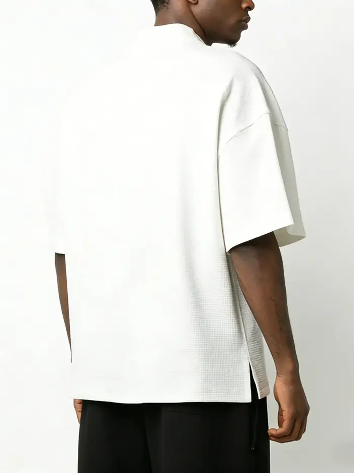 T-shirt à col roulé à manches courtes pour hommes