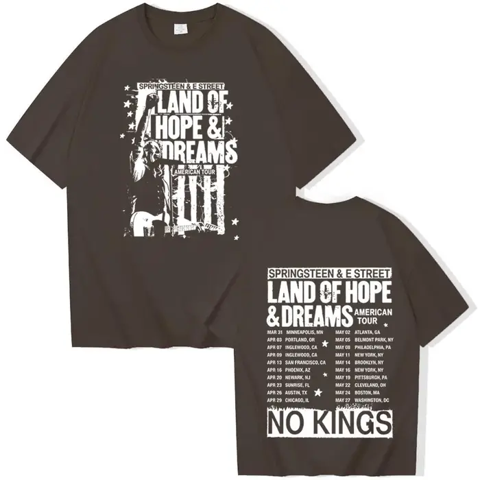 T-shirt Bruce Springsteen And E Street Tour 2026 pour homme et femme