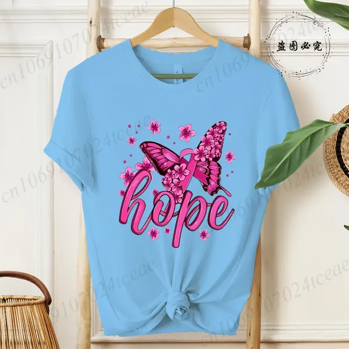 T-shirt pour femme avec imprimé guerrier de la lutte contre le cancer du sein