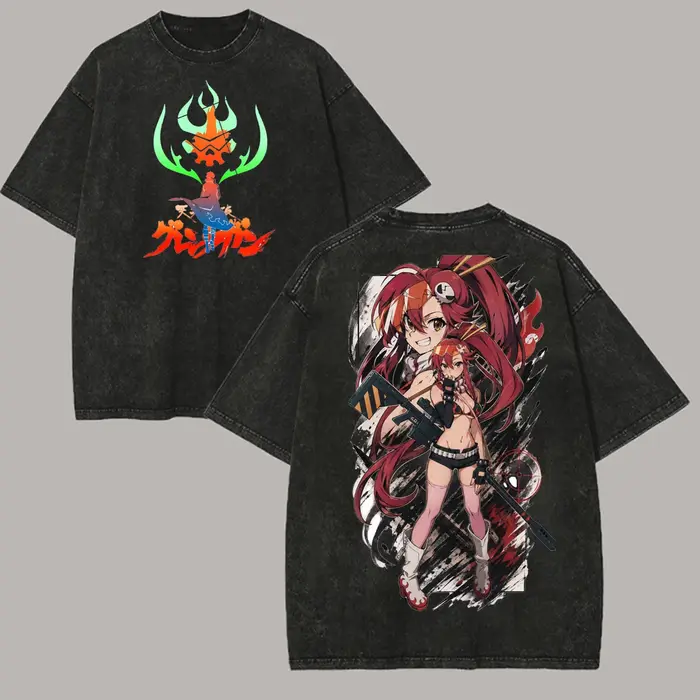 T-shirt imprimé Tengen Toppa Gurren Lagann Littner Yoko pour hommes et femmes