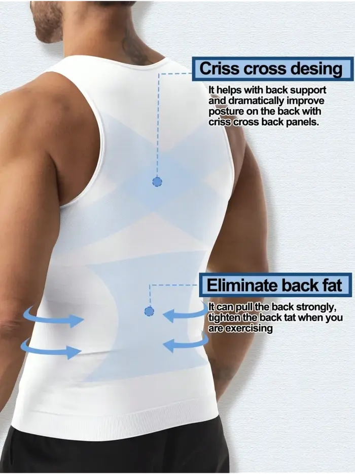 Débardeur de compression amincissant pour homme – Sous-vêtement sculptant pour le contrôle du ventre