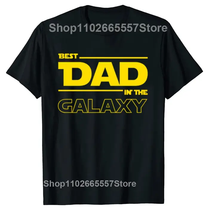 Meilleur papa dans la galaxie T-Shirt drôle fête des pères présent cadeaux d'anniversaire