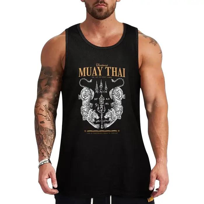 T-shirt classique Muay Thai Twin Tiger pour homme, haut précieux, chemise de sport, vêtements de spo