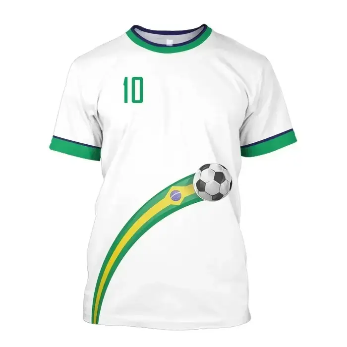 Nouveau Maillot de Foot 2026 T-shirt Équipe Nationale Brésilienne Col Rond Oversize Décontracté Streetwear Vêtements Homme