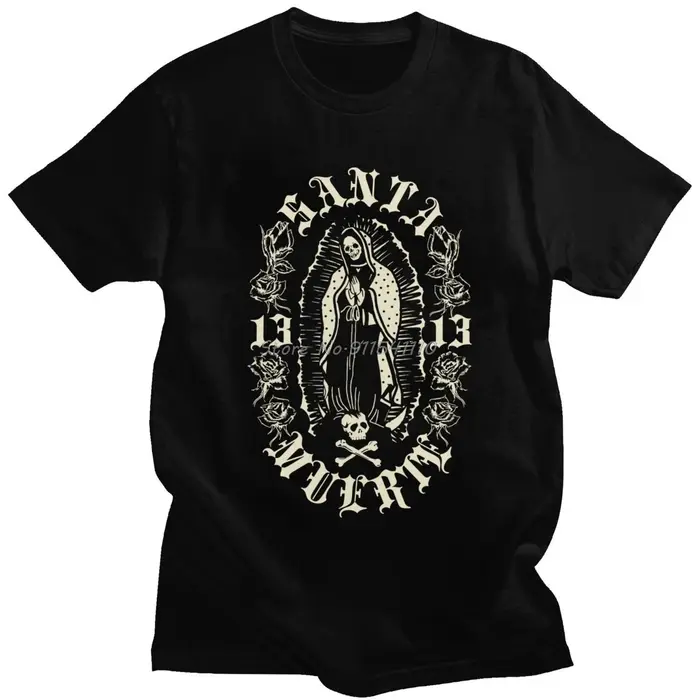 T-shirt gothique à manches courtes pour homme, Streetwear, Hip-Hop, en coton, avec la dame de la sai