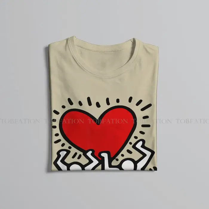 Haring-T-shirt à col rond pour hommes